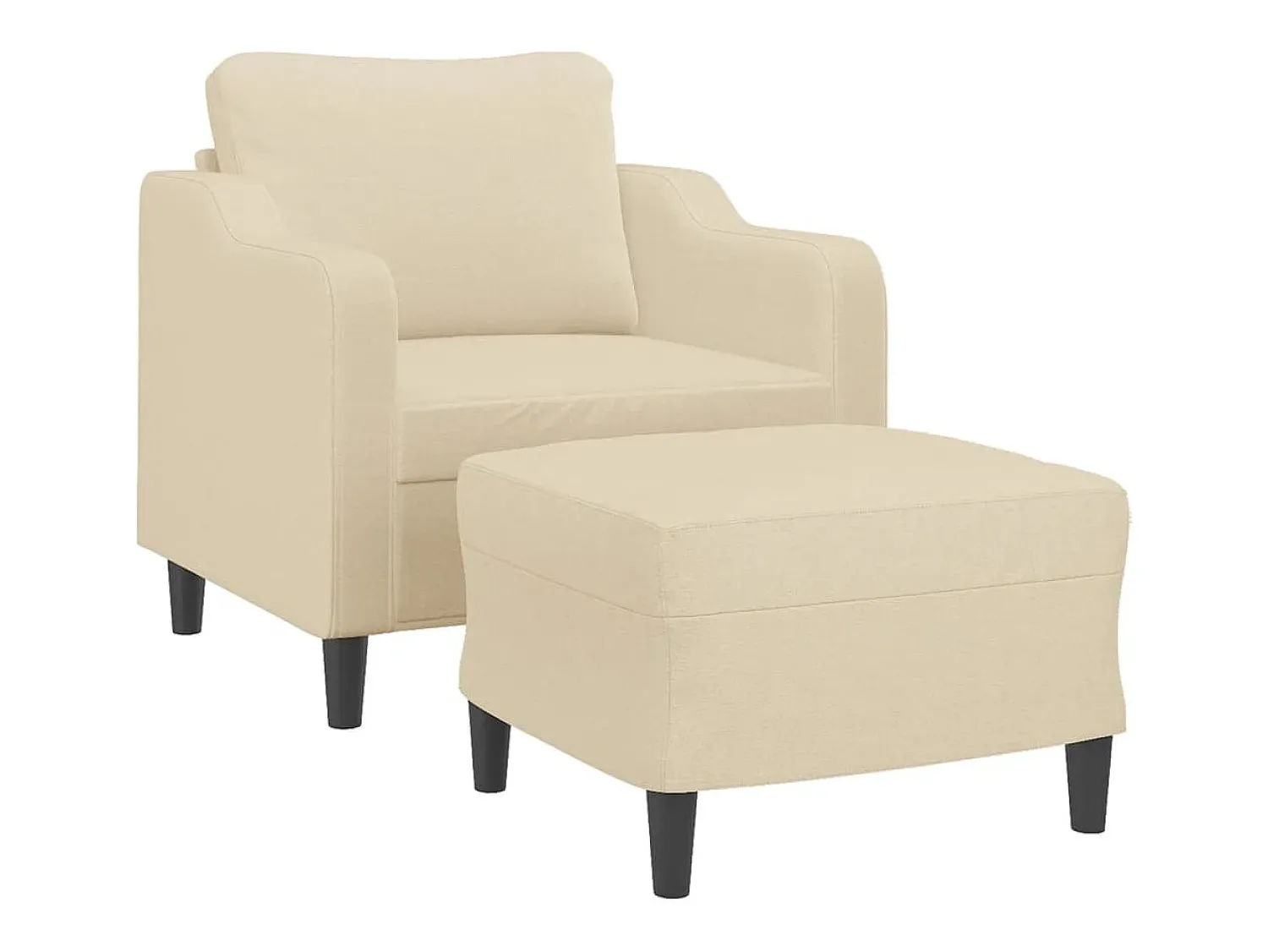 Poltrona| Poltrona com apoio de pés 60 cm tecido cor PT911298 Creme