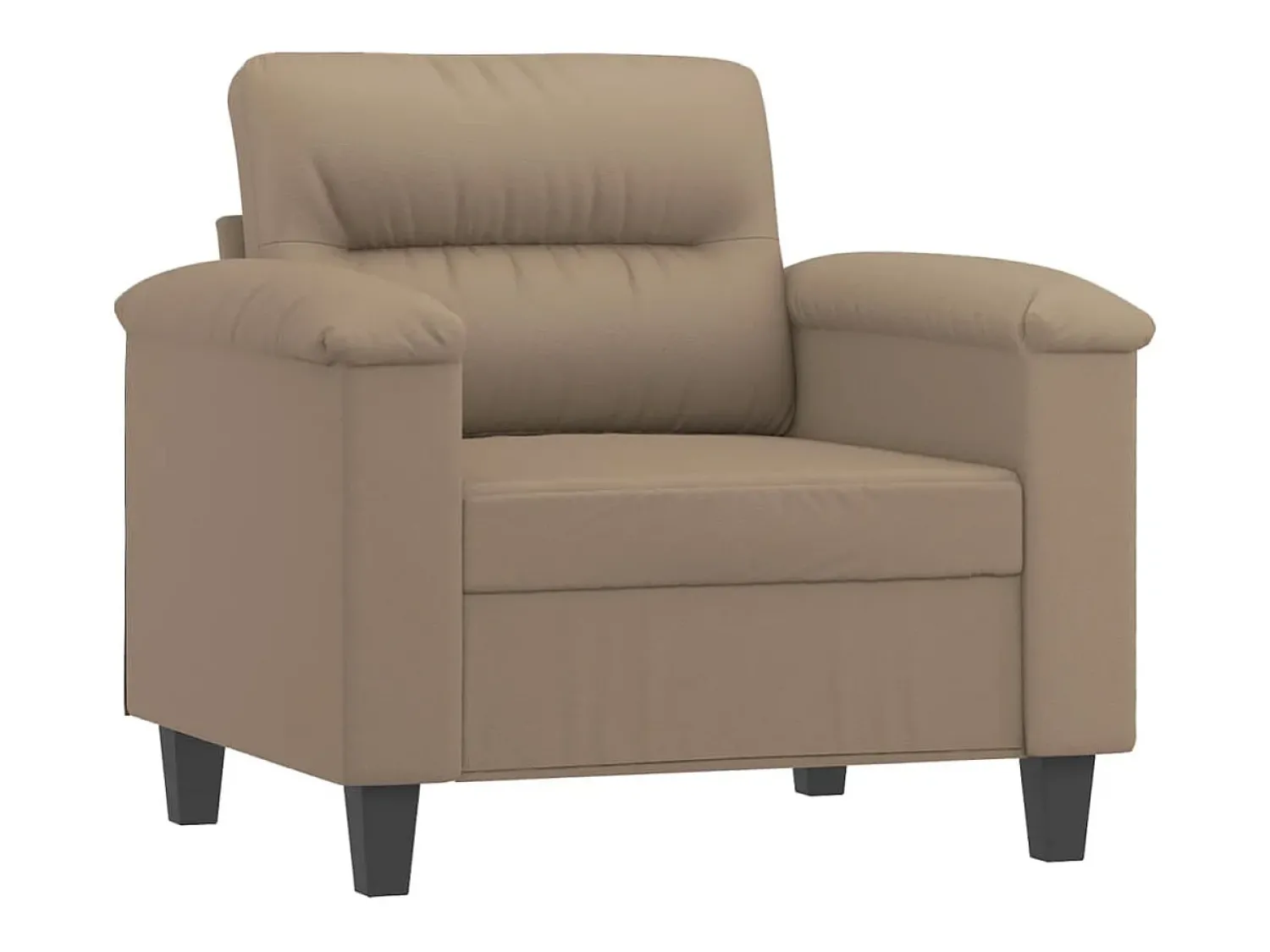 Online Poltrona com apoio de pés 60 cm couro artificial cappuccino PT699867 Castanho