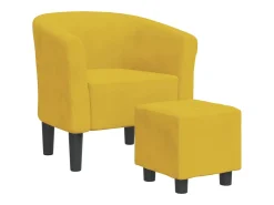 Sale vidaxl Poltrona com apoio de pés veludo Amarelo
