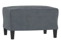 Poltrona com apoio de pés 60 cm veludo -escuro PT618042^ Poltrona