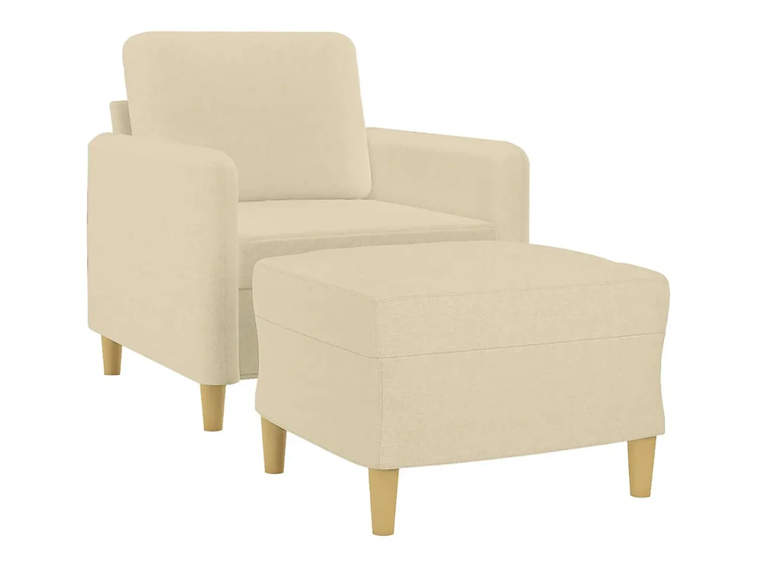 Poltrona com apoio de pés 60 cm tecido cor PT518704^ Poltrona