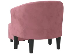 Poltrona* Poltrona com apoio de pés veludo PT166407 Rosa
