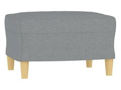 Best Poltrona com apoio de pés 60 cm tecido -claro PT288714 Cinzento