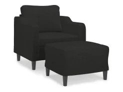 vidaxl Poltrona com apoio de pés 60 cm tecido^ Poltrona