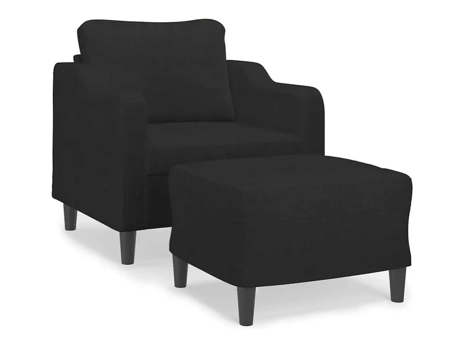 vidaxl Poltrona com apoio de pés 60 cm tecido^ Poltrona