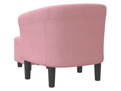 Clearance Poltrona com apoio de pés veludo PT655821 Rosa