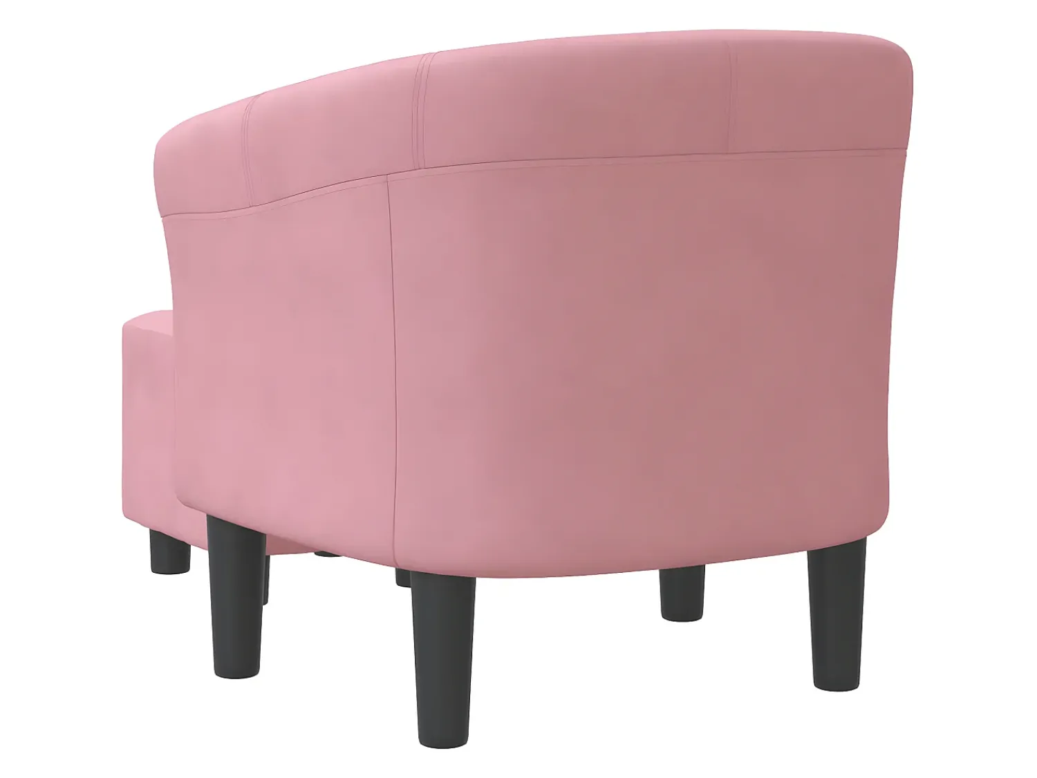 Clearance Poltrona com apoio de pés veludo PT655821 Rosa