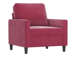 Poltrona com apoio de pés 60 cm veludo tinto PT204999^ Poltrona
