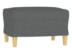 Discount Poltrona com apoio de pés 60 cm tecido -escuro PT687523 Cinzento