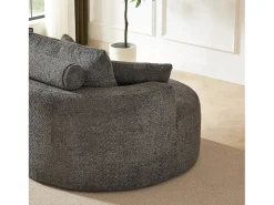Poltrona|Hauss Spole Poltrona com apoio lombar e encosto de cabeça, em tecido chenille . Cinzento