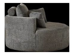 Poltrona|Hauss Spole Poltrona com apoio lombar e encosto de cabeça, em tecido chenille . Cinzento
