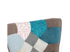 Poltrona*ModernLuxe Poltrona com apoio para os pés - com padrão patchwork colorido - Multicolor Multicor