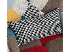 Poltrona*ModernLuxe Poltrona com apoio para os pés - com padrão patchwork colorido - Multicolor Multicor