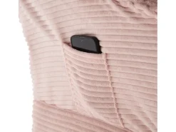 Poltrona*Hauss Spole Poltrona com apoio para os pés - Estrutura em aço - Tecido Rosa