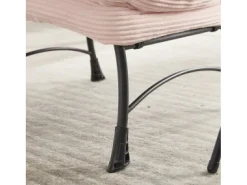 Poltrona*Hauss Spole Poltrona com apoio para os pés - Estrutura em aço - Tecido Rosa