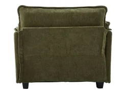 Poltrona|Hauss Spole Poltrona com apoio para os pés e almofada com espaço de arrumação - Tecido chenille - azeitona Verde