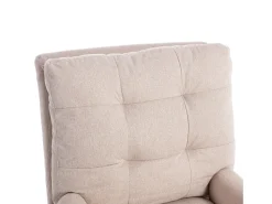 Best KOMHTOM Poltrona com apoio para os pés, encosto ajustável em cinco posições, função reclinável, Bege