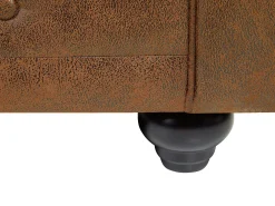 New Vente-unique Poltrona com aspeto envelhecido vintage CHESTERFIELD Castanho