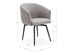 Poltrona* Poltrona com estrutura metálica e pernas 60x60 h81 cm Cinzento