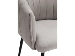 Poltrona* Poltrona com estrutura metálica e pernas 60x60 h81 cm Cinzento
