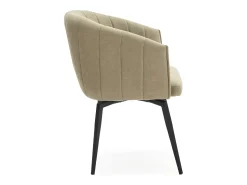 Poltrona| Poltrona com estrutura metálica e pernas 60x60 h81 cm Bege