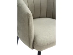 Poltrona| Poltrona com estrutura metálica e pernas 60x60 h81 cm Bege