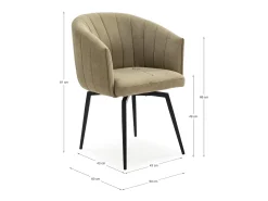 Poltrona| Poltrona com estrutura metálica e pernas 60x60 h81 cm Bege