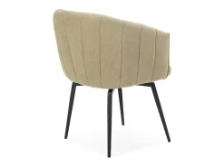 Poltrona| Poltrona com estrutura metálica e pernas 60x60 h81 cm Bege