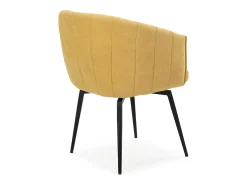 Poltrona| Poltrona com estrutura metálica e pernas 60x60 h81 cm Amarelo