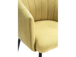 Poltrona| Poltrona com estrutura metálica e pernas 60x60 h81 cm Amarelo