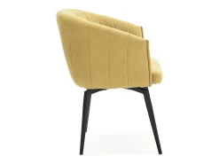 Poltrona| Poltrona com estrutura metálica e pernas 60x60 h81 cm Amarelo