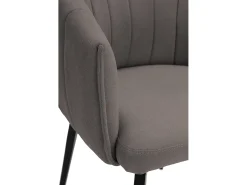 Poltrona* Poltrona com estrutura metálica e pernas 60x60 h81 cm Cinzento