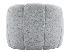 Poltrona|Vente-unique Poltrona concha em tecido de chenille cor cinza DELIPO Cinzento