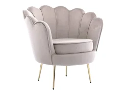 Poltrona|Vente-unique Poltrona concha em veludo estilo art déco DANDELION Taupe