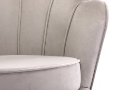 Poltrona|Vente-unique Poltrona concha em veludo estilo art déco DANDELION Taupe