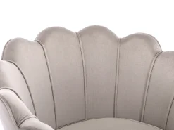 Poltrona|Vente-unique Poltrona concha em veludo estilo art déco DANDELION Taupe