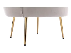 Poltrona|Vente-unique Poltrona concha em veludo estilo art déco DANDELION Taupe