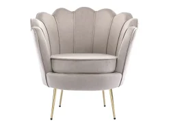 Poltrona|Vente-unique Poltrona concha em veludo estilo art déco DANDELION Taupe