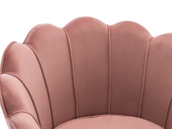 Poltrona*Vente-unique Poltrona concha em veludo pés dourados DANDELION Rosa