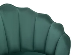 Poltrona|Vente-unique Poltrona concha em veludo cor com pés em metal LALEA Verde