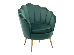 Poltrona|Vente-unique Poltrona concha em veludo cor com pés em metal LALEA Verde