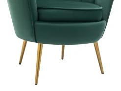 Poltrona|Vente-unique Poltrona concha em veludo cor com pés em metal LALEA Verde