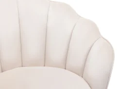 Poltrona|Vente-unique Poltrona concha em veludo cor com pés em metal LALEA Bege
