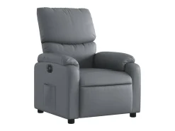 Poltrona Confortável | Poltrona reclinável elétrica couro artificial SHL965222 Cinzento