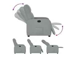 Poltrona* Poltrona Confortável | Poltrona reclinável elétrica tecido -claro SHL462825 Cinzento