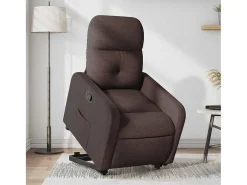 Poltrona| Poltrona Confortável | Poltrona reclinável elevatória tecido -escuro SHL348345 Castanho