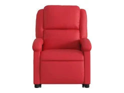 Best Poltrona Confortável | Poltrona reclinável elevatória elétrica couro artif. SHL716017 Vermelho