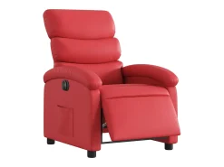 Poltrona| Poltrona Confortável | Poltrona reclinável elétrica couro artificial SHL570198 Vermelho