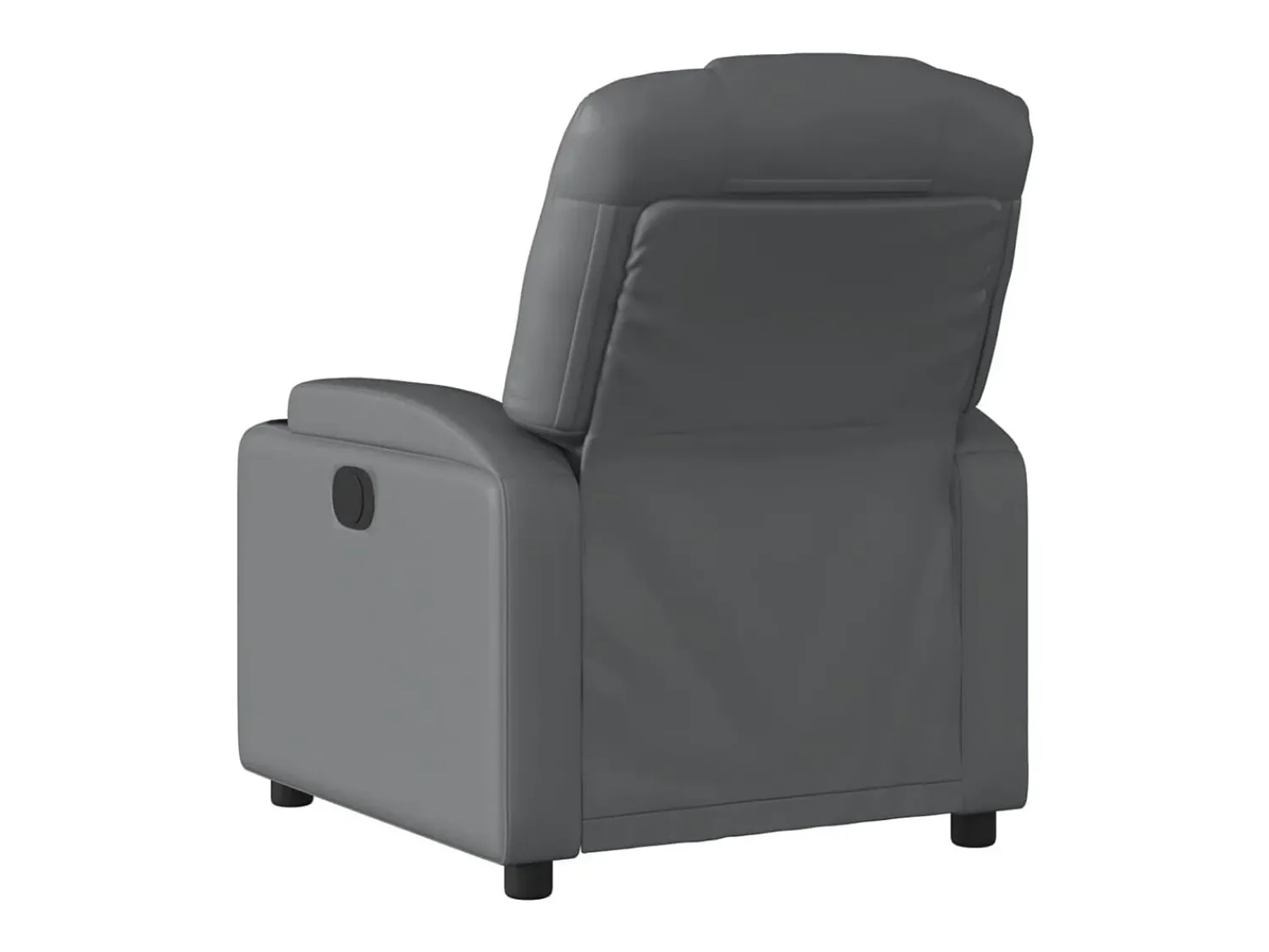 Outlet Poltrona Confortável | Poltrona reclinável elétrica couro artificial SHL825648 Cinzento