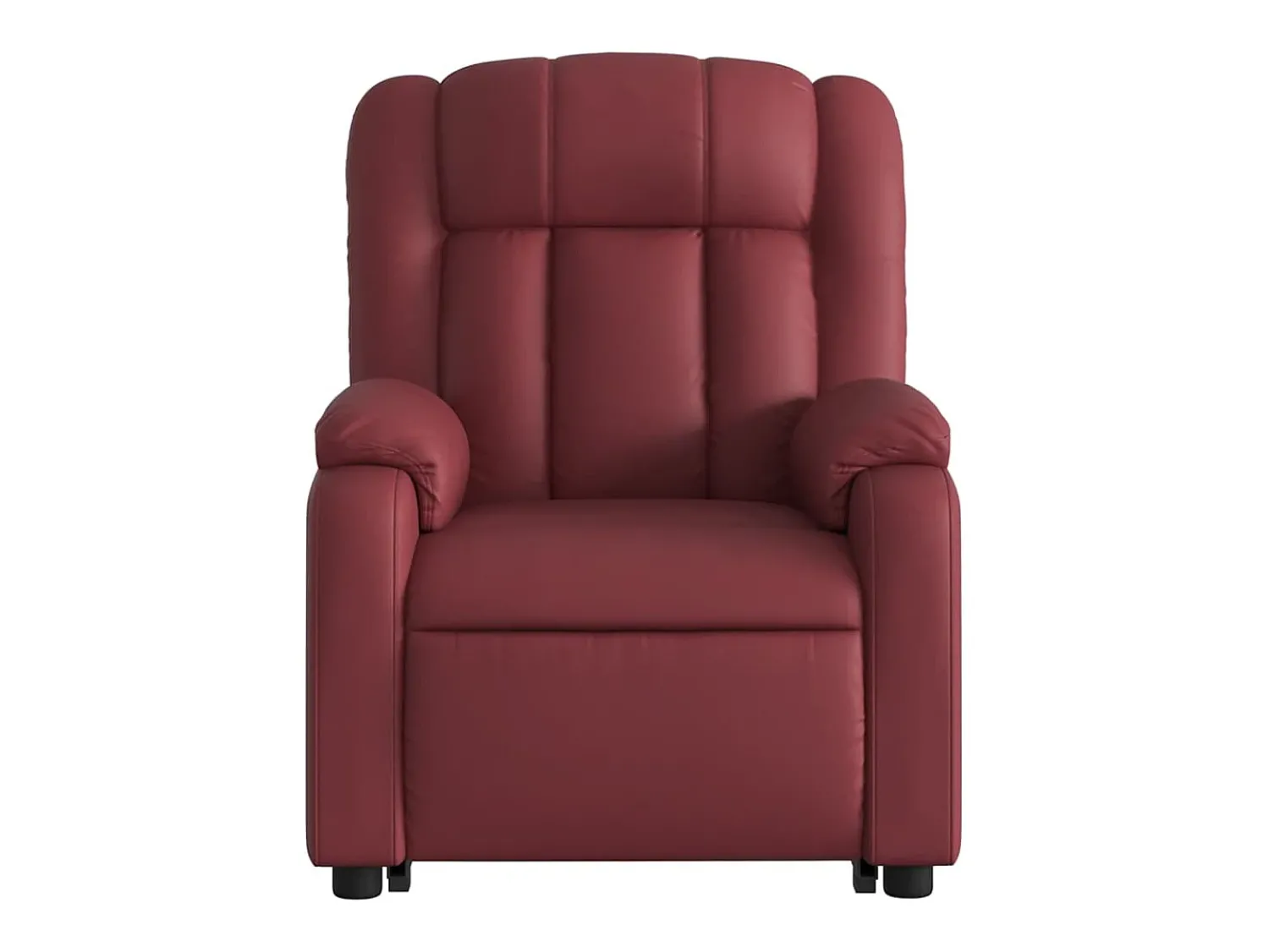 New Poltrona Confortável | Poltrona reclinável elevatória couro artificial tinto SHL301472 Vermelho